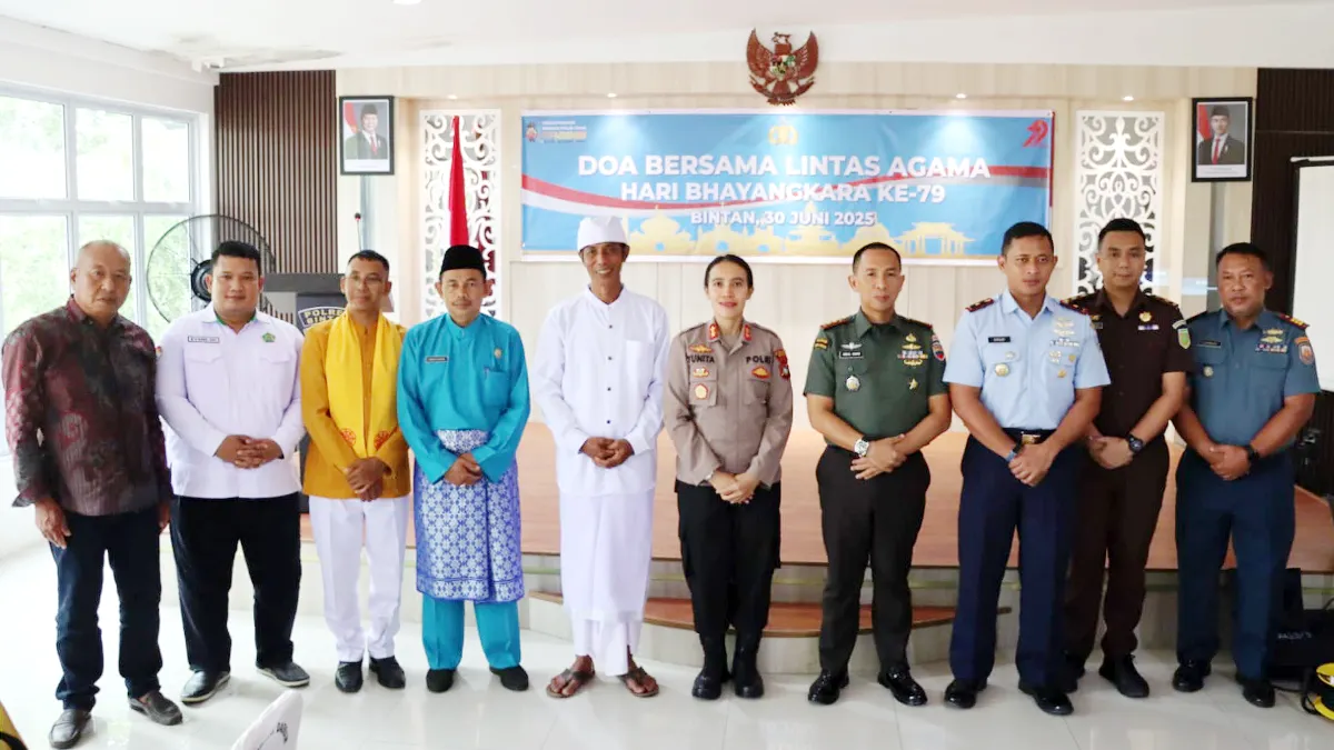 Sambut HUT Bhayangkara ke-79, Polres Bintan Gelar Doa Bersama Lintas Agama