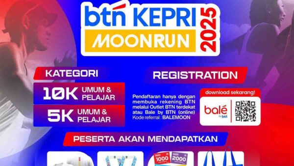 Catat Rutenya, BTN Kepri Moon Run 2025 Lintasi Jalan Utama Tanjungpinang