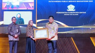 Inovasi STV Antar Bupati Bintan Raih Penghargaan OPSI Nasional