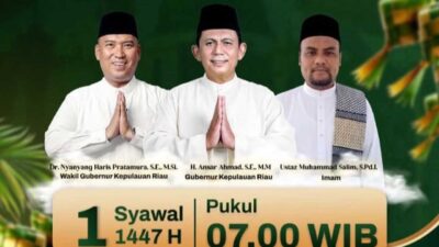 Shalat Idul Fitri 2026 Pemprov Kepri Digelar di Batam, Ansar Bertindak sebagai Khatib