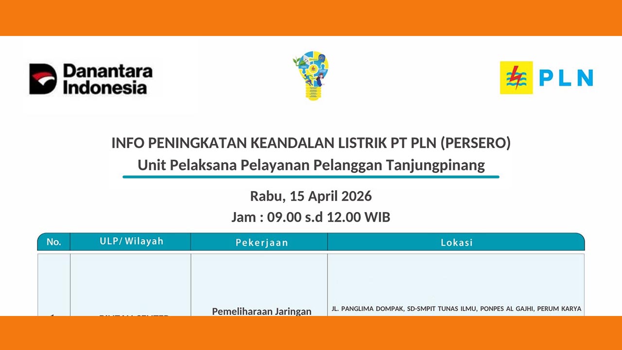 Perum Citra Manggis hingga Puri Sri Gading Padam Hari Ini, 15 April 2026