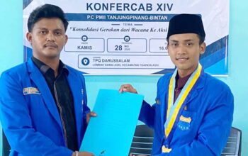 Konfercab XIV PMII Tanjungpinang-Bintan Tetapkan Muhammad Al Mujrin sebagai Ketua